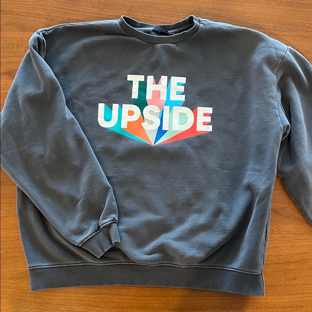 The Upside Graphic Crewneck Sweatshirt - Gray